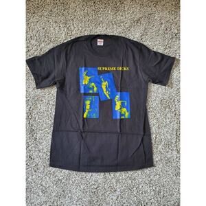 Supreme Mens Black Dicks Tee Tshirt Cotton M Tags